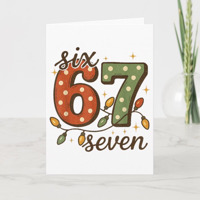 Carte Christmas 67 Meme Six Seven 6-7 Funny Internet Jok (Devant)