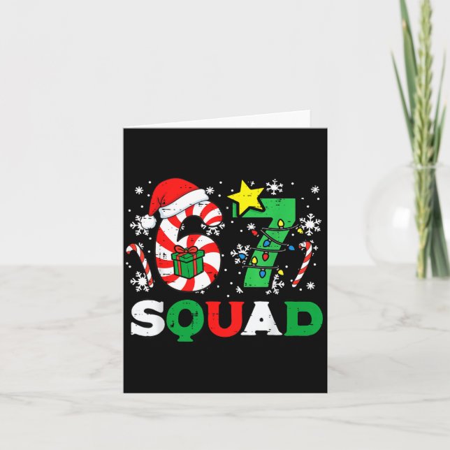 Carte Christmas 67 Squad 6 7 Meme Xmas Family Men Women  (Devant)