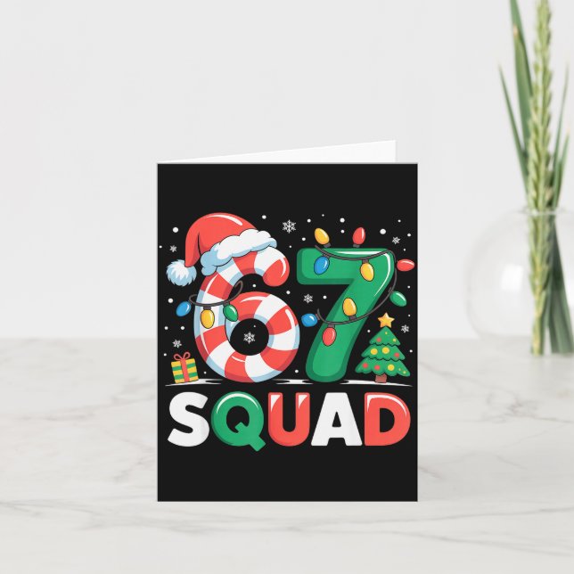 Carte Christmas 67 Squad Funny Candy Cane Lights Holiday (Devant)