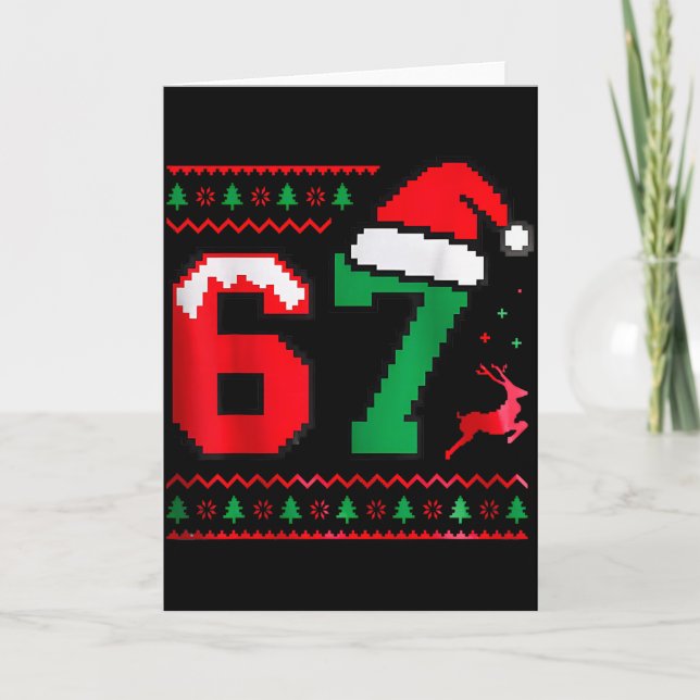 Carte Christmas 67 Ugly Sweater Number 67 Design  (Devant)