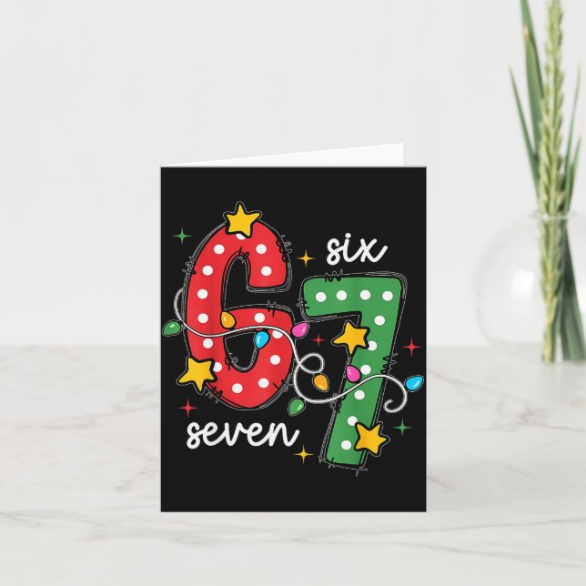 Carte Christmas 6 7 Six Seven Funny Saying Meme Joke Xma (Devant)