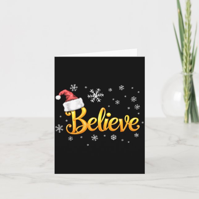 Carte Christmas Believe Santa Claus Believe Christmas  (Devant)
