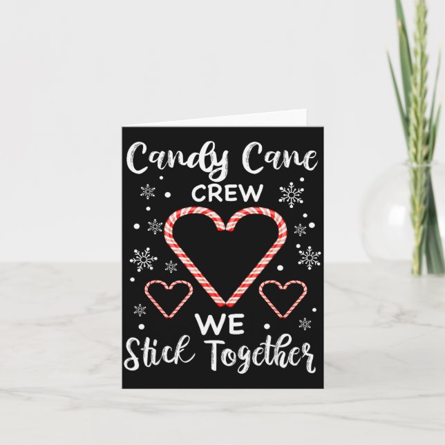 Carte Christmas Candy Cane Crew Heart Holiday Family Can (Devant)
