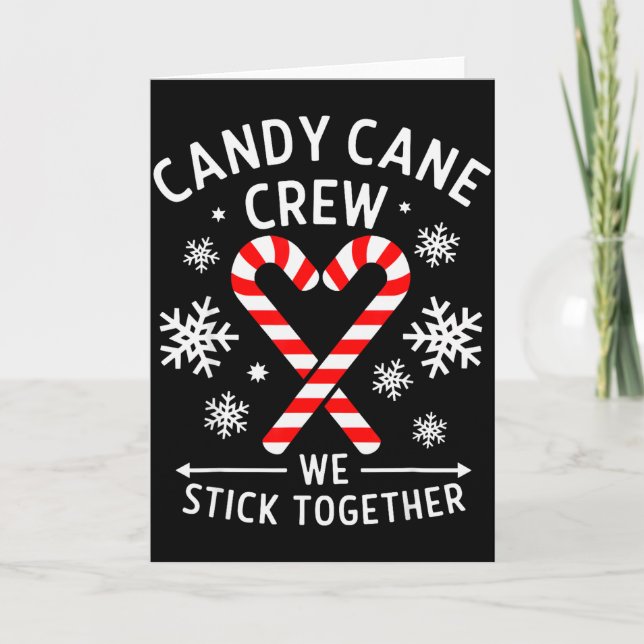 Carte Christmas Candy Cane Heart Holiday Family Matching (Devant)