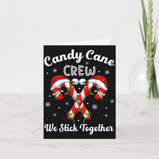 Carte Christmas Candy Cane Heart Holiday Family Matching (Devant)