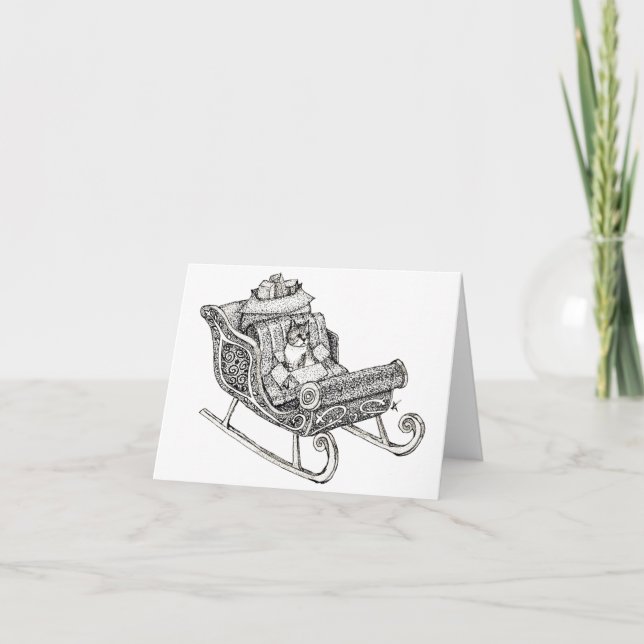 Carte Christmas Cat (Devant)