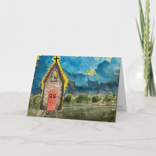 Carte Christmas church (Devant)