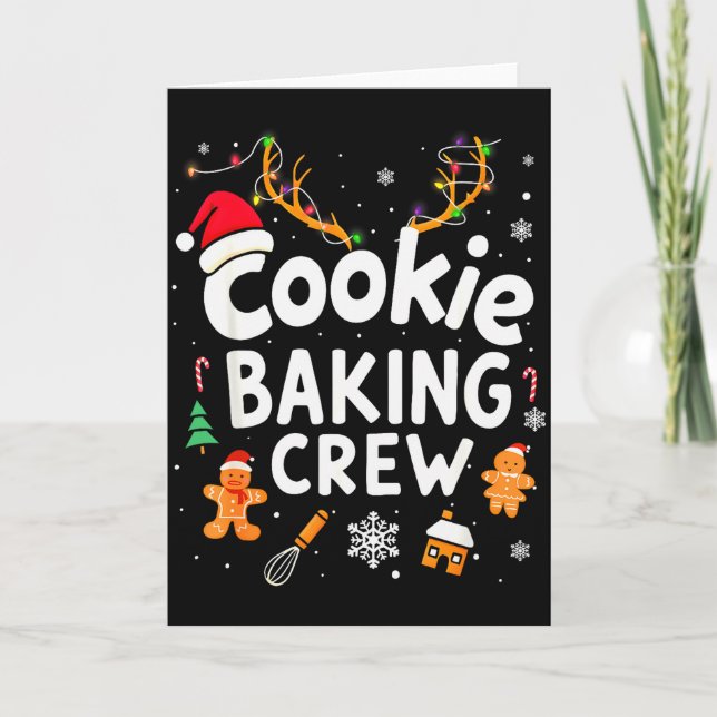 Carte Christmas Cookie Baking Crew Family Baking Team Fu (Devant)