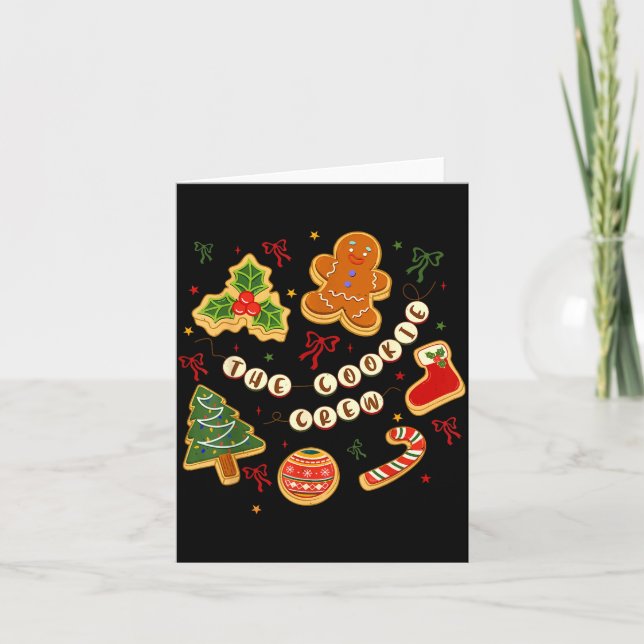 Carte Christmas Cookie Baking Crew For Women Basker Seni (Devant)