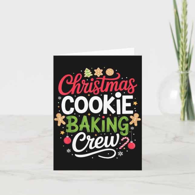 Carte Christmas Cookie Baking Crew Mom Funny Proud Holid (Devant)
