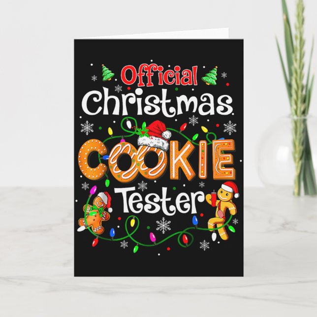 Carte Christmas Cookie Tester Taster Baking Crew Toddle  (Devant)