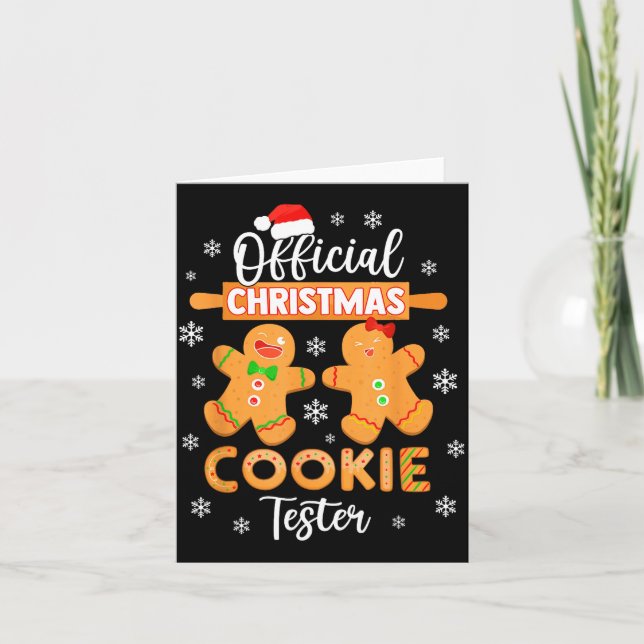 Carte Christmas Cookie Tester Taster Baking Crew Toddle  (Devant)