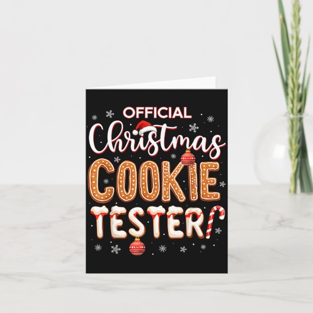 Carte Christmas Cookie Tester Taster Baking Crew Toddle  (Devant)