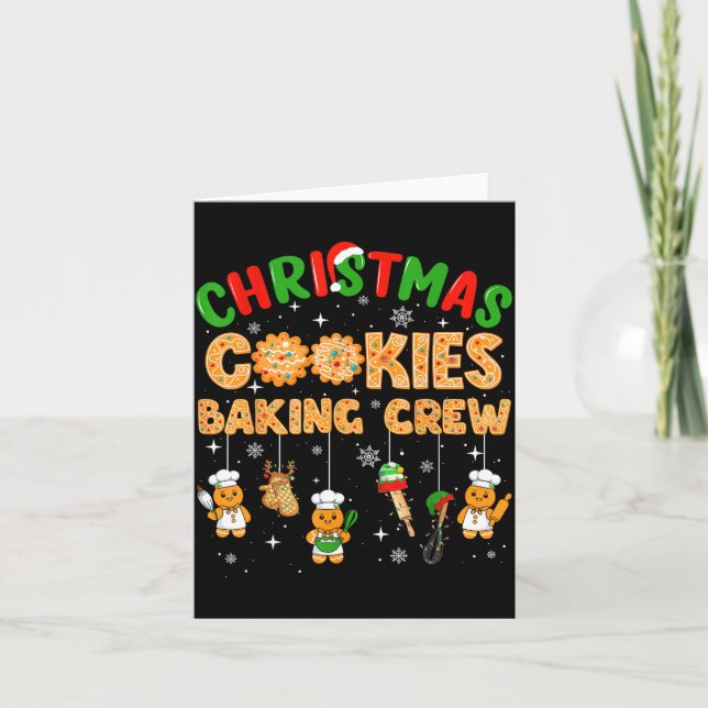 Carte Christmas Cookies Baking Crew Funny Cookie Family  (Devant)