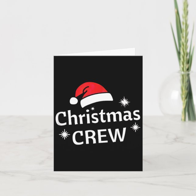 Carte Christmas Crew Santa's Hat Merry Xmas  (Devant)
