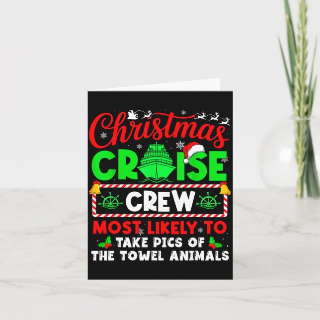 Carte Christmas Cruise Crew Most Likely To Take Cs Towel (Devant)