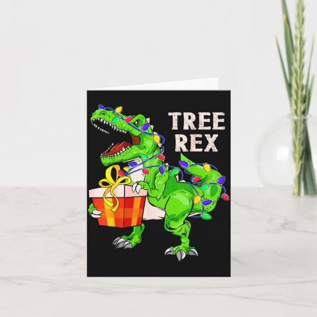 Carte Christmas Dinosaur Shirt Tree Rex Pajamas Xmas Men (Devant)