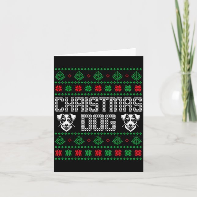 Carte Christmas Dog Dad Sweater Jack Russell Pajama Men  (Devant)