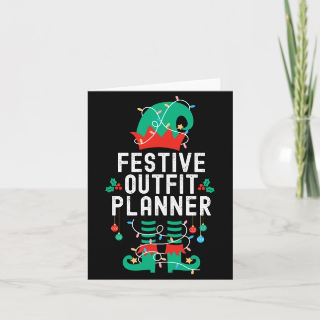 Carte Christmas Elf Office Team Party Family Matching _1 (Devant)