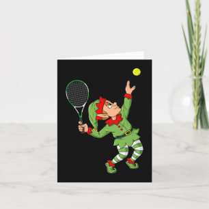 Carte Christmas Elf Tennis Fun Boys Girls Enfants Ados X