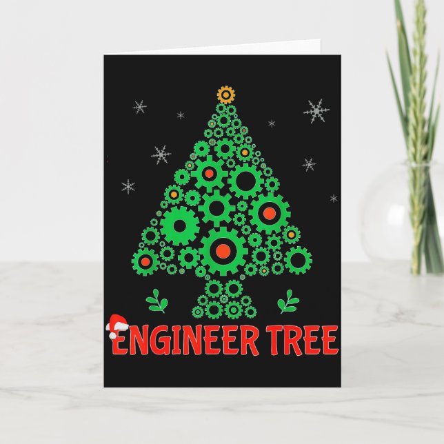 Carte Christmas Engineer Tree _ Mechanical Engineering G (Devant)