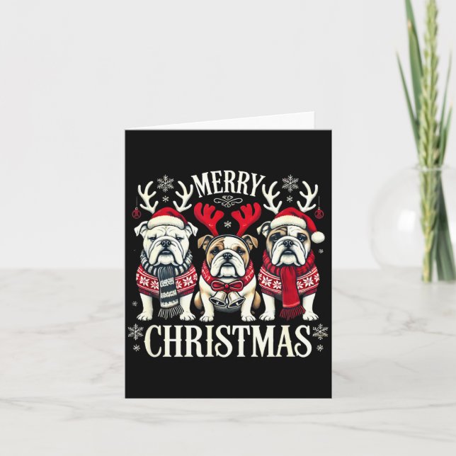 Carte Christmas English Bulldog Mom English Bulldog Chri (Devant)