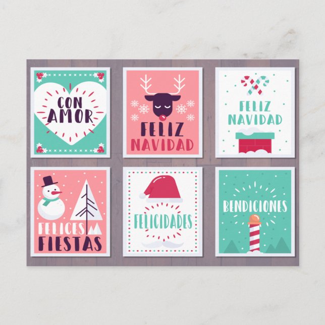 CARTE CHRISTMAS ESPAGNOL FELIZ NAVIDAD (Devant)