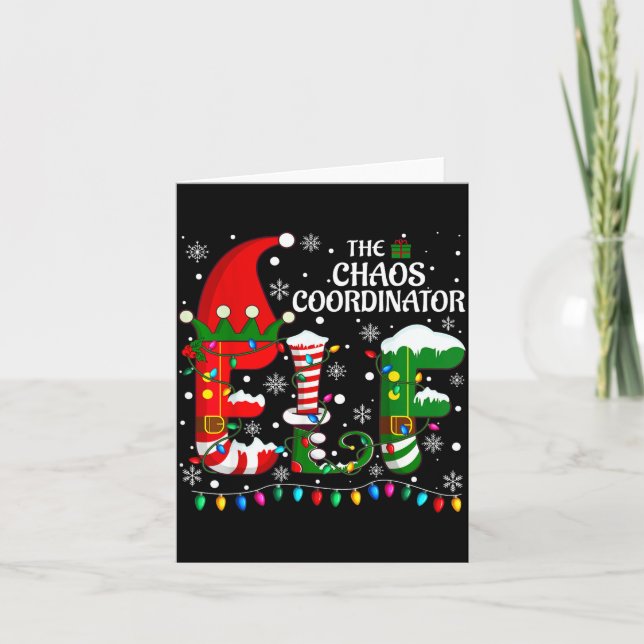 Carte Christmas Family Matching Pajamas Chaos Coordinato (Devant)