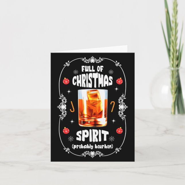 Carte Christmas Fir Tree With Bourbon Ugly Xmas Bourbon  (Devant)