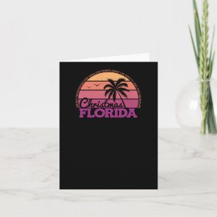 Carte Christmas Florida Retro Sunset Local Pride Logo St