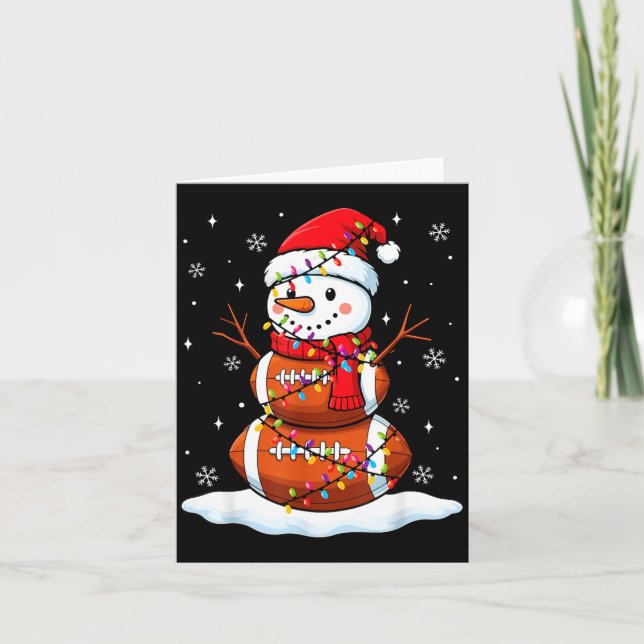 Carte Christmas Football Snowman Kids Football Christmas (Devant)
