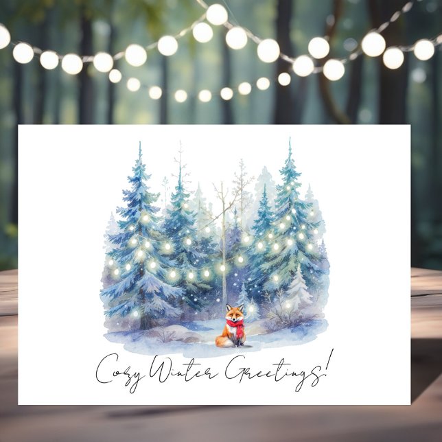 Carte Christmas Fox (Cozy Winter Greetings! )