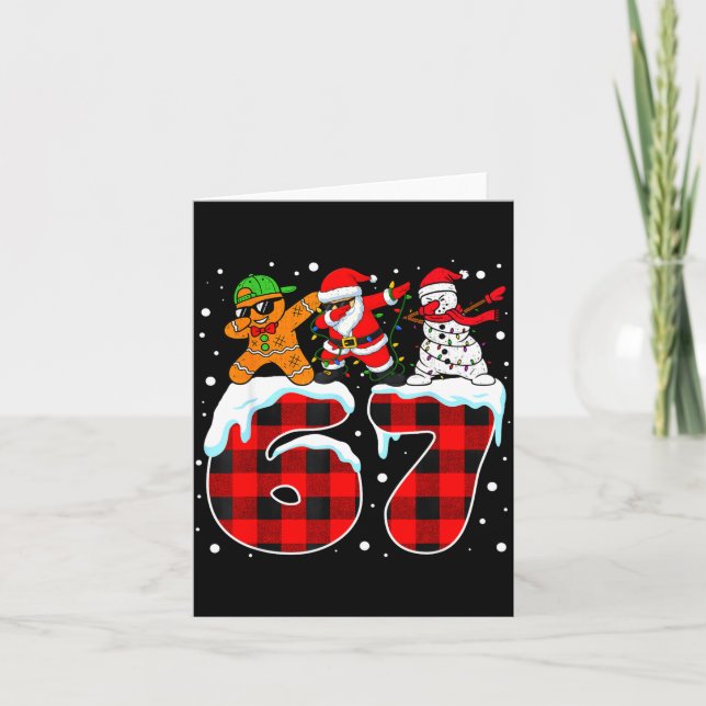Carte Christmas Funny 67 Meme Six Seven Dabbing Santa Bo (Devant)