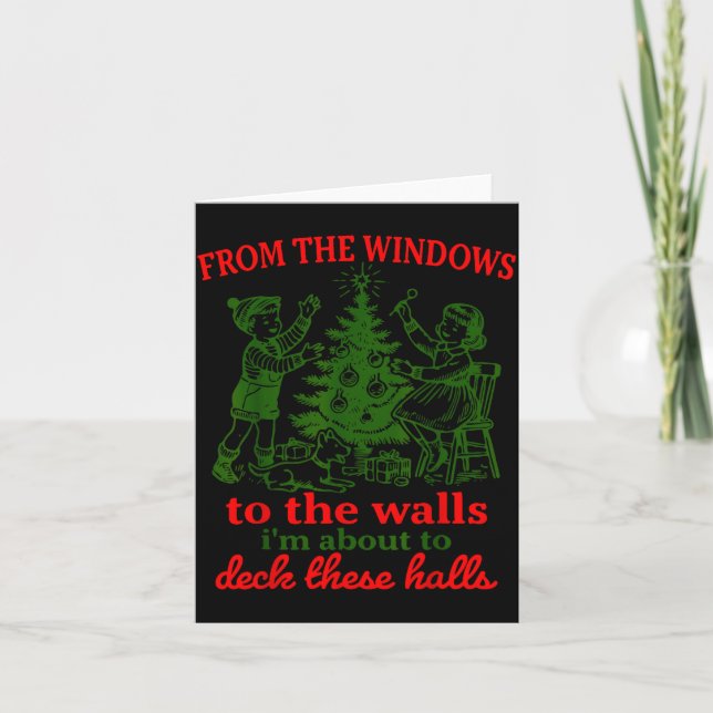 Carte Christmas Funny From The Windows To The Walls Xmas (Devant)