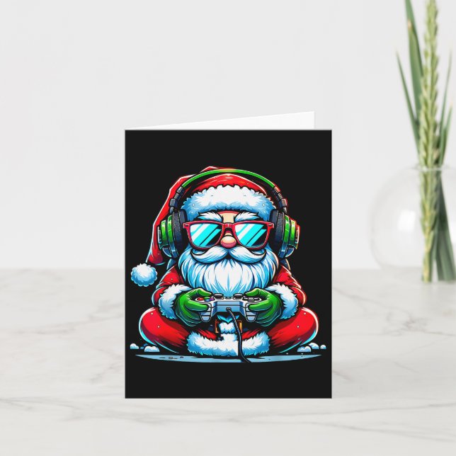 Carte Christmas Gamer Boys Video Game Santa Xmas  (Devant)