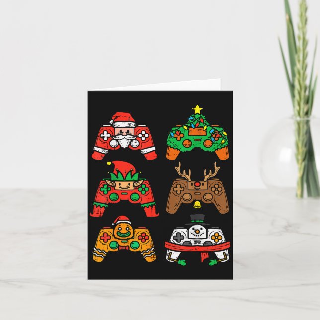Carte Christmas Gamer Controller Xmas Gaming Men Boys Ki (Devant)