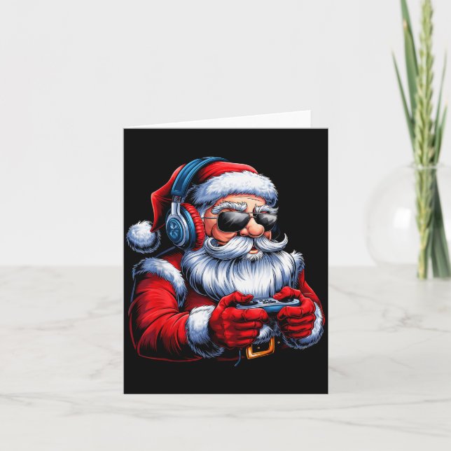 Carte Christmas Gamer Santa Xmas Gaming Men Boys Kids Te (Devant)