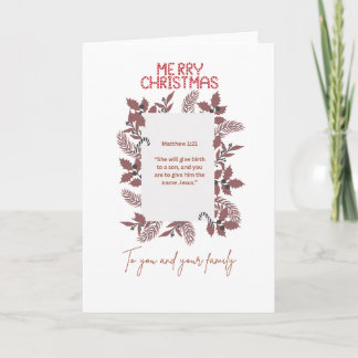 Carte Christmas Greeting Card-matthew1:21