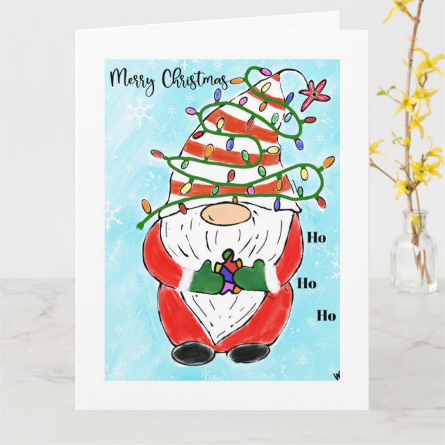 Carte Christmas Holiday Autism awareness greeting card (Fleur jaune)