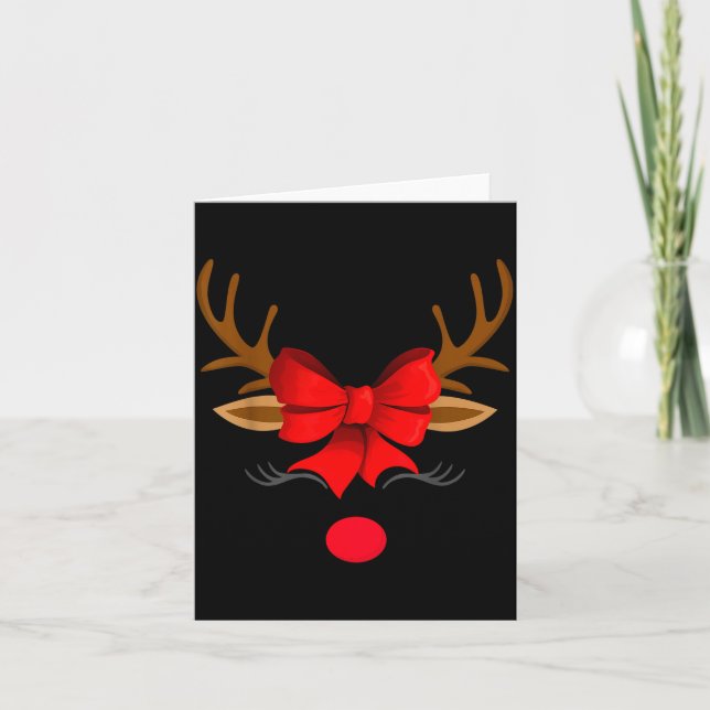 Carte Christmas Holiday Party Santa Claus Rudolph The Re (Devant)