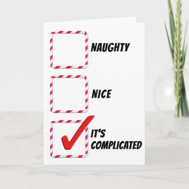 Carte Christmas Humor Naughty Or Nice  (Devant)
