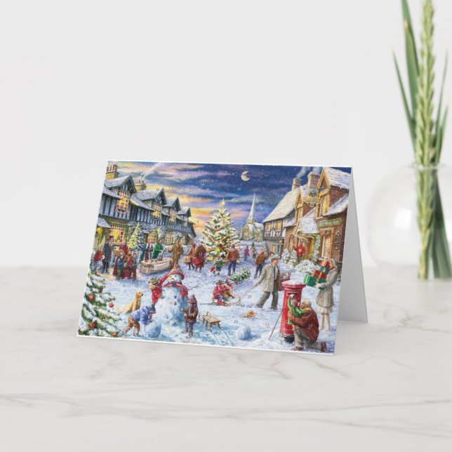 Carte christmas in the village (Devant)