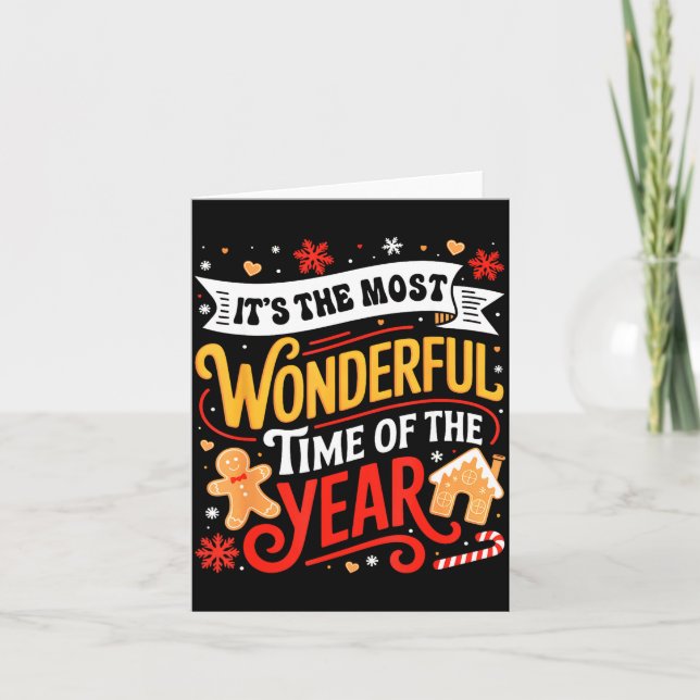 Carte Christmas It's The Most Wonderful Time Of Year Gin (Devant)