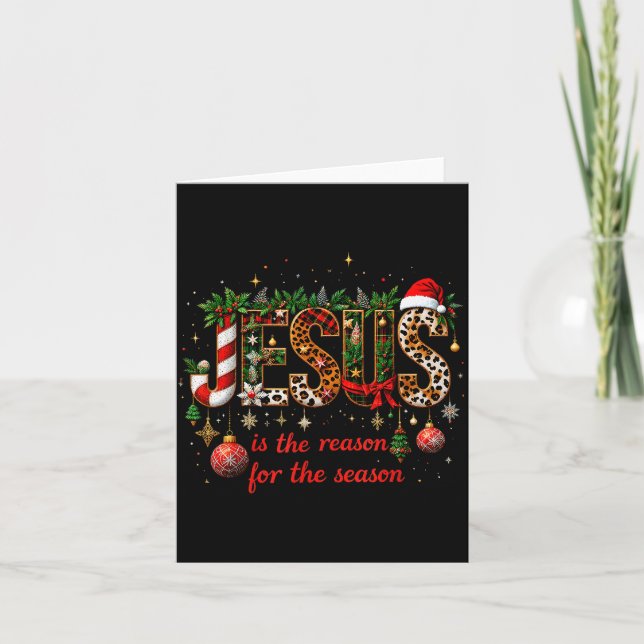 Carte Christmas Jesus Is The Reason For Season Xmas Chri (Devant)