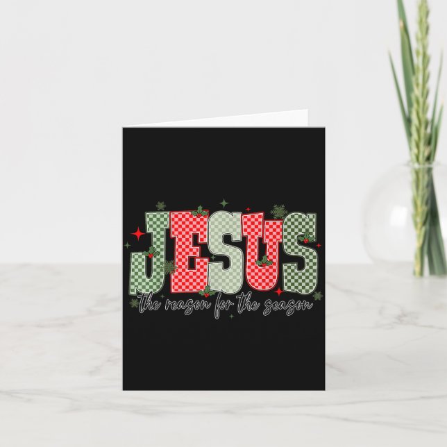 Carte Christmas Jesus Reason Season Xmas Christian Men W (Devant)