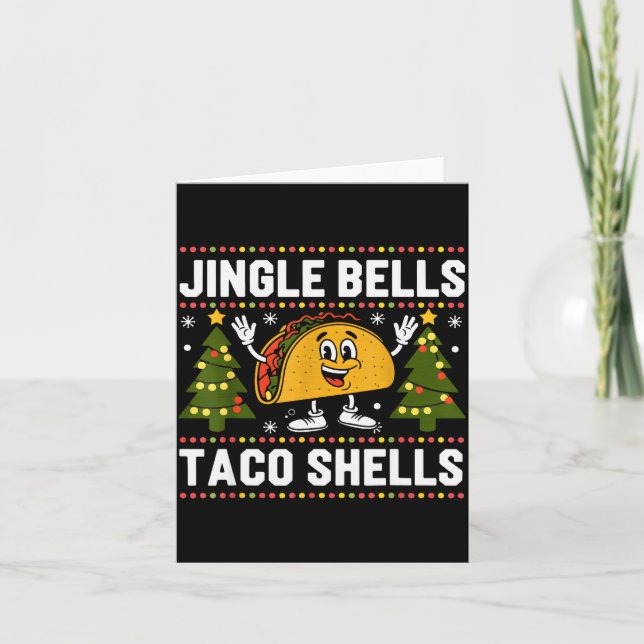 Carte Christmas Jingle Bells Taco Shells Funny Xmas Taco (Devant)