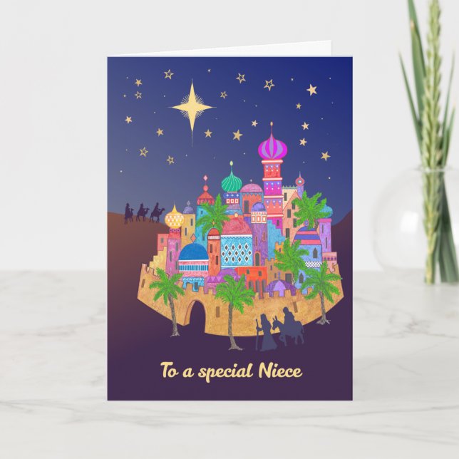 Carte Christmas Joy Bethlehem for Niece Card (Devant)