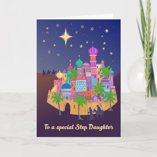 Carte Christmas Joy Bethlehem pour Step Daughter Card (Devant)