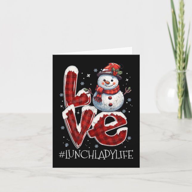 Carte Christmas Love Snowman Déjeuner Lady Life Fun Xmas (Devant)