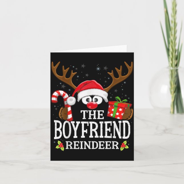 Carte Christmas Matching The Boyfriend Reindeer Family  (Devant)